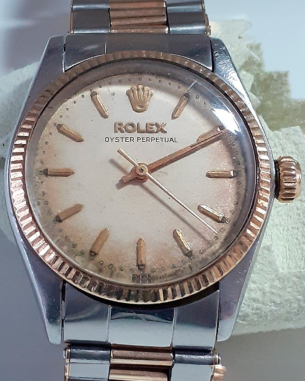 Rolex Oyster Perpetual Vintage 31MM Silver Dial Two-Tone Bracelet (6551)