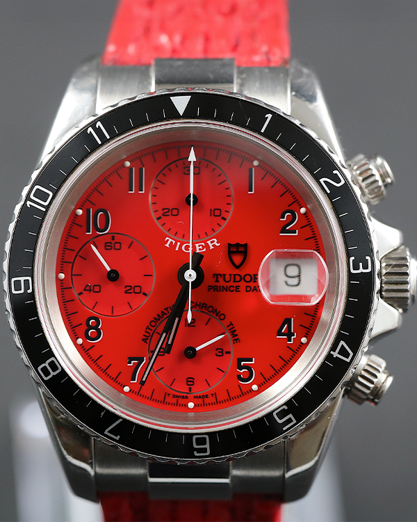 Tudor Tiger Prince Date 40MM Red Dial Leather Strap (79270P)