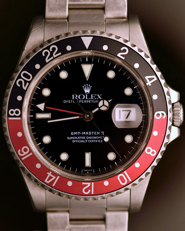 1999 Rolex GMT-Master II "Coke" 40MM Black Dial Steel Bracelet (16710)