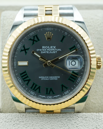 2018 Rolex Datejust "Wimbledon" 41MM Slate Dial Two-Tone Jubilee Bracelet (126333)