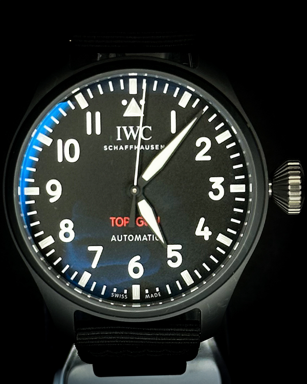 IWC Schaffhausen Big Pilot Top Gun 43.8MM Black Dial Textile Strap (IW329801)