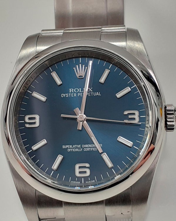 Rolex Oyster Perpetual 36MM Blue Dial Steel Bracelet (116000)