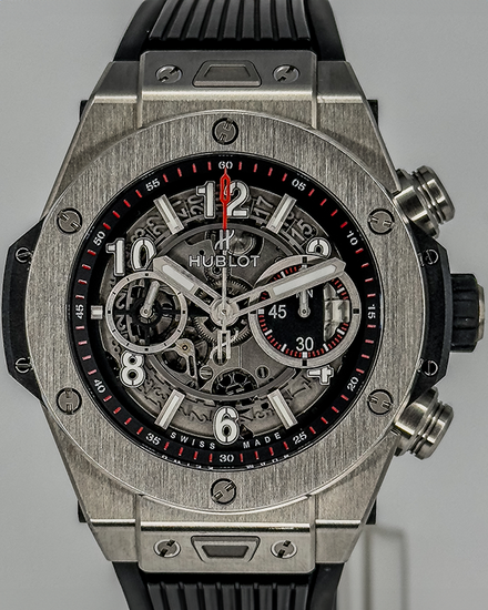 2015 Hublot Big Bang Unico 45MM Skeleton Dial Rubber Strap (411.NX.1170.RX)