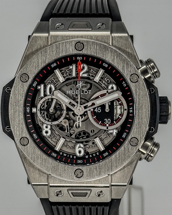 2015 Hublot Big Bang Unico 45MM Skeleton Dial Rubber Strap (411.NX.1170.RX)