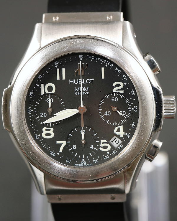 Hublot MDM Geneve Chronograph 40MM Black Dial Rubber Strap (1810.1)