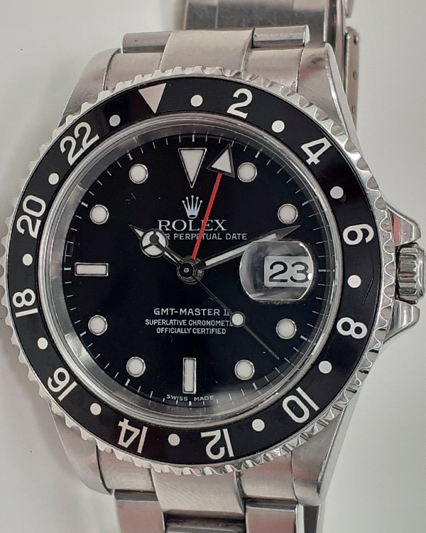 2004 (F Serial) Rolex GMT-Master ll 40MM Black Dial Steel Bracelet (16710)