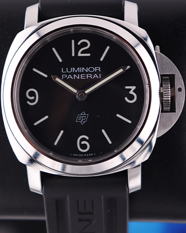 2021 Panerai Luminor Base Logo 44MM Black Dial Rubber Strap (PAM01086)