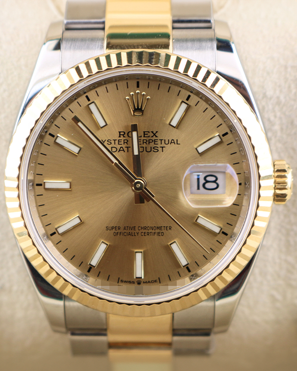 2019 Rolex Datejust 36MM Champagne Dial Two-Tone Oyster Bracelet (126233)