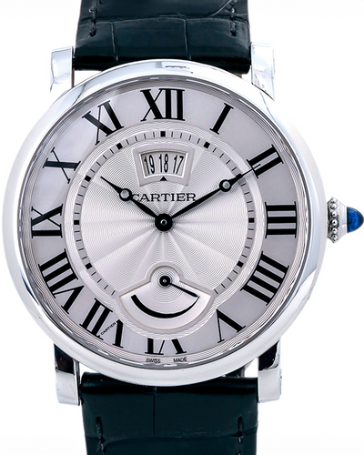 Cartier Rotonde de Cartier 40MM Silver Dial Leather Strap (W1556369)