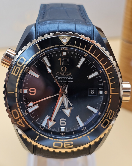 Omega Seamaster Planet Ocean 600M "Deep Black" 45.5MM Black Dial Leather Strap (215.63.46.22.01.001)