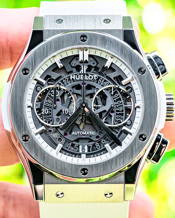 2014 Hublot Classic Fusion Aerofusion 45MM Skeleton Dial Rubber Strap (525.NE.0127.LR)