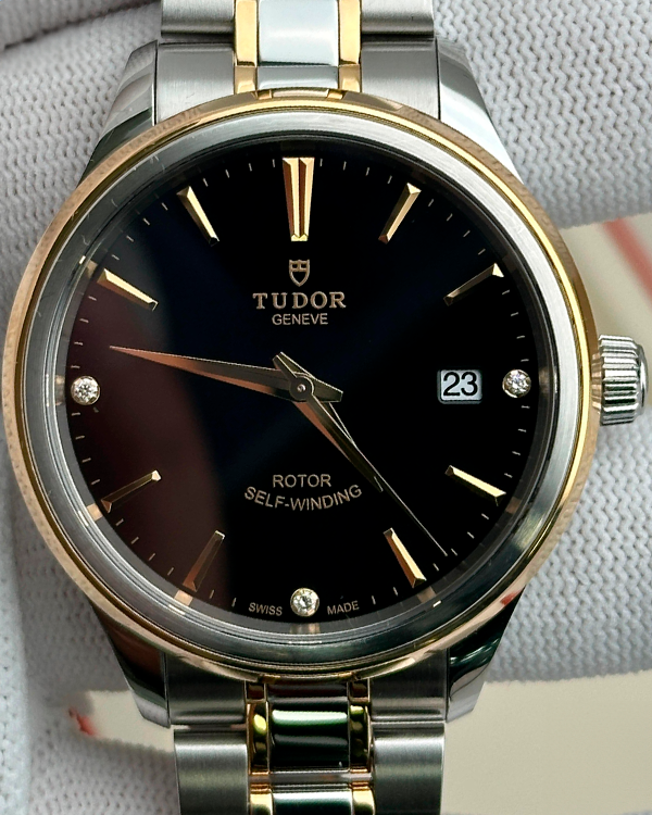 Tudor Style 38MM Black Dial Two-Tone Bracelet (12503)