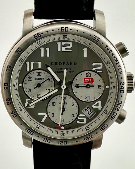 2007 Chopard Mille Miglia Racing Silver 40MM Silver Dial Leather