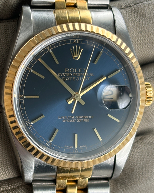 Rolex Datejust 36MM Blue Dial Two-Tone Jubilee Bracelet (16233)