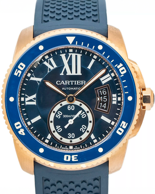 Cartier Calibre de Cartier Diver 42MM Blue Dial Rubber Strap (WGCA0009)