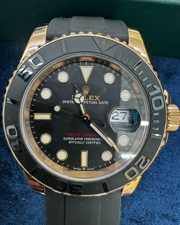 2023 Rolex Yacht-Master 40MM Black Dial Oysterflex Strap (126655)