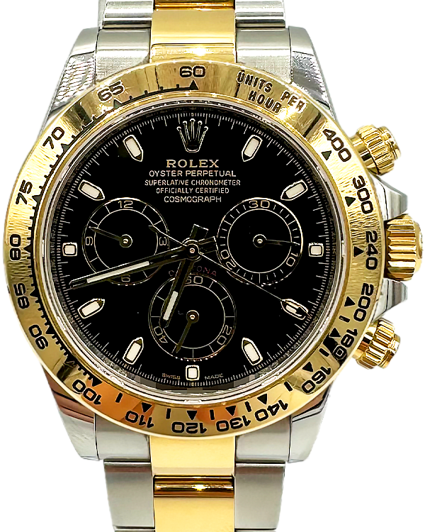 Rolex Cosmograph Daytona 40MM Black Dial Two-Tone Bracelet (116503)