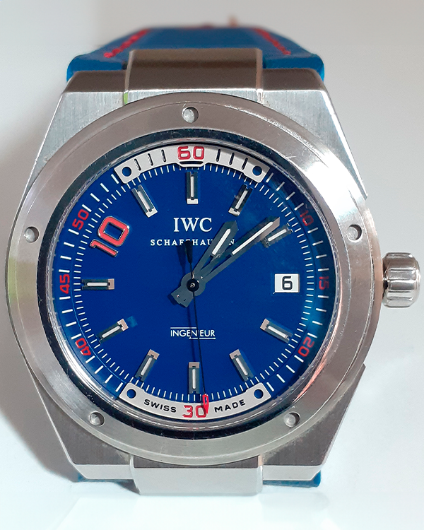 IWC Schaffhausen Ingenieur "Zidane" Limited Edition 44MM Blue Dial Leather Strap (IW323403)