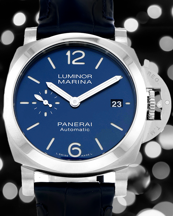 2024 Panerai Luminor Marina  Quaranta 40MM Blue Dial Leather Strap (PAM01270)