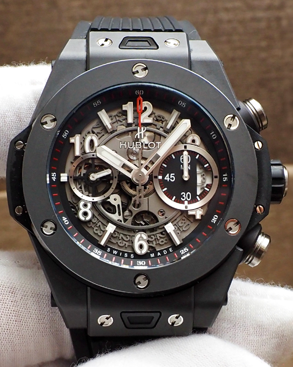 2021 Hublot Big Bang Unico Black Magic 45MM Skeleton Dial Rubber Strap (411.CI.1170.RX)