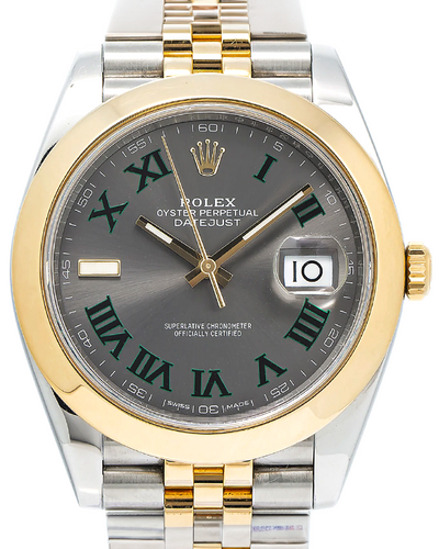 Rolex Datejust "Wimbledon" 41MM Grey Slate Dial Two-Tone Bracelet (126303)