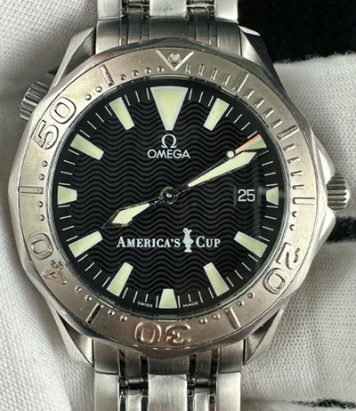 No Reserve - Omega Seamaster Diver 300M "America's Cup" Limited Edition 41MM Black Dial Steel Bracelet (2533.50.00)