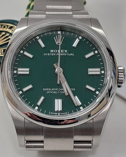 2024 Rolex Oyster Perpetual 36MM Green Dial Oyster Bracelet (126000)