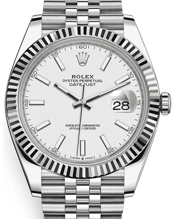 2022 Rolex Datejust 41MM White Dial Jubilee Bracelet (126334)