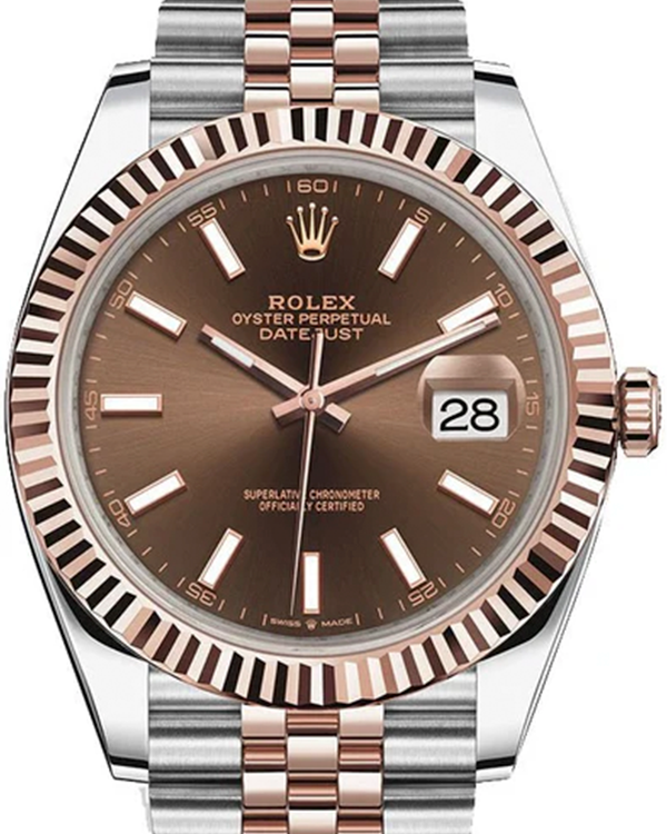 2021 Rolex Datejust 41MM Chocolate Dial Two-Tone Jubilee Bracelet (126331)