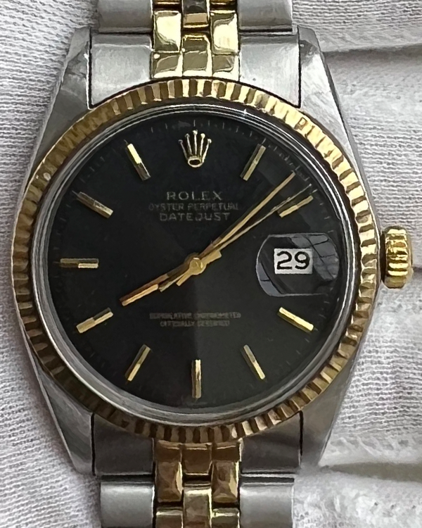 Rolex Datejust 36MM Jubilee Bracelet Two-Tone Black Dial (1601)