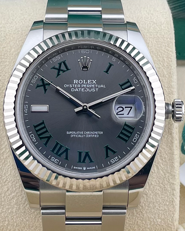 2022 Rolex Datejust "Wimbledon" 41MM Slate Dial Oyster Bracelet (126334)