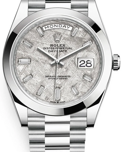 2023 Rolex Day-Date 40MM Meteorite Dial Platinum President Bracelet (228206)