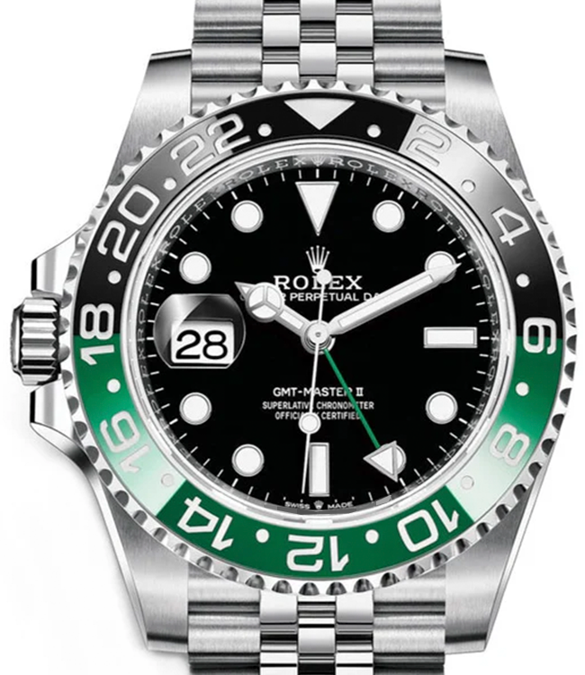 2023 Rolex GMT-Master II "Sprite" 40MM Black Dial Oyster Bracelet (126720VTNR)