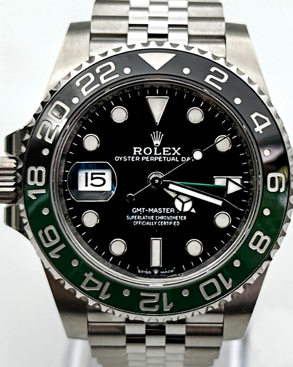 No Reserve - 2022 Rolex GMT-Master II "Sprite" Oystersteel Black Dial (126720VTNR)