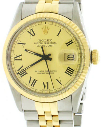 Rolex Datejust 36MM Champagne Dial Two-Toned Jubilee Bracelet (16013)