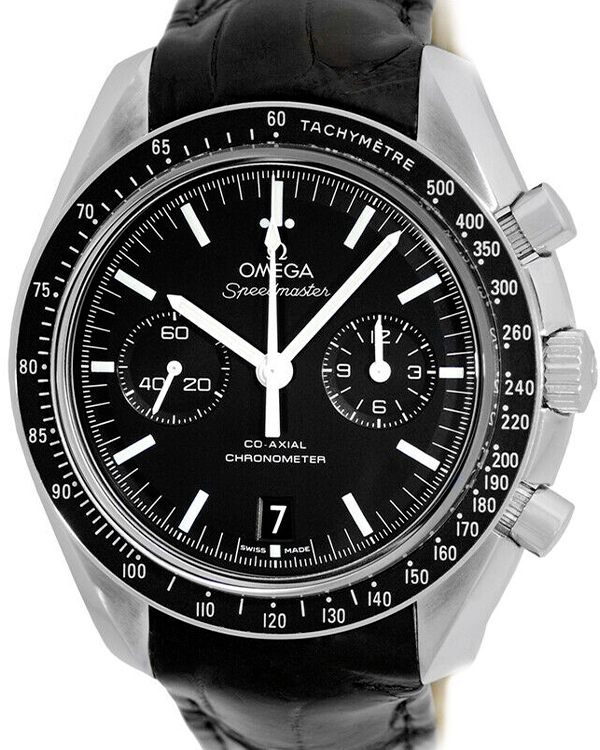 Omega Speedmaster Two Counters 44.25MM Black Dial Leather Strap (311.33.44.51.01)