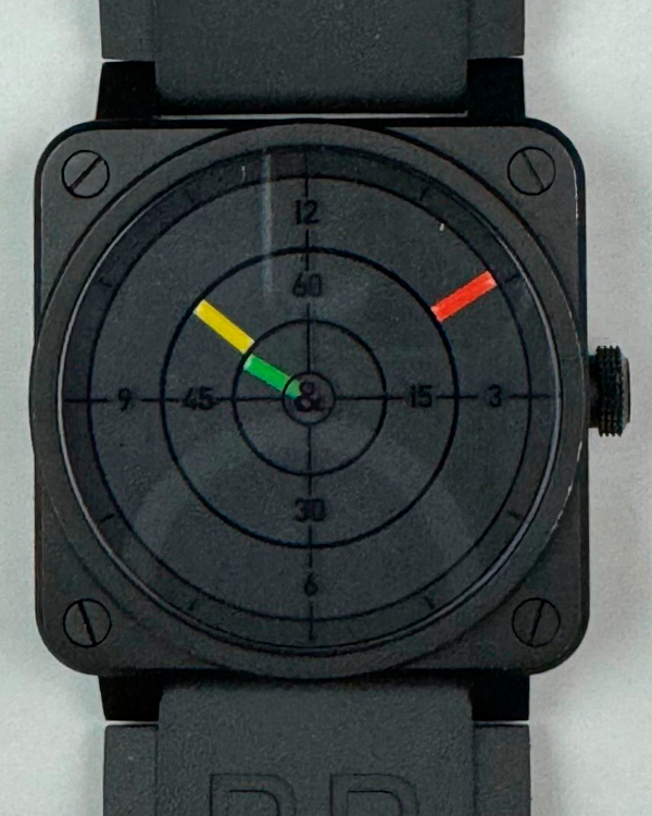 Bell & Ross 03-92 RADAR 42MM Black Dial Rubber Strap (BR03-92)