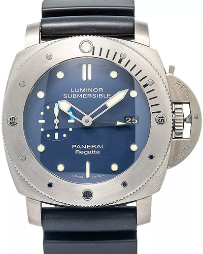 Panerai Luminor Submersible 1950 Regatta 3 Days 47MM Blue Dial Rubber Strap (PAM00371)