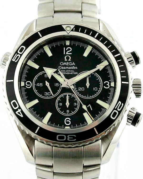 Omega Seamaster Planet Ocean Chronograph 45.5MM Black Dial Steel Bracelet (2210.50.00)