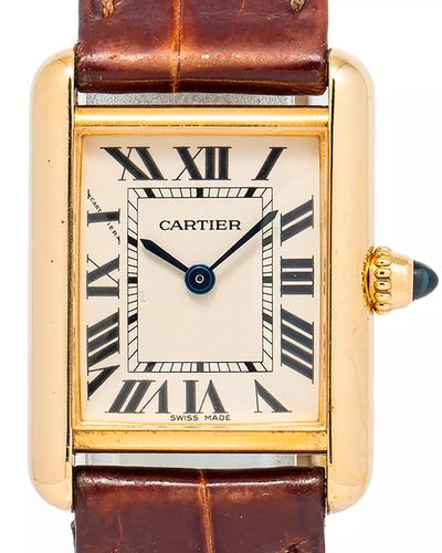 Cartier Tank 22MM Quartz Cream Dial Leather Strap (W1529856)