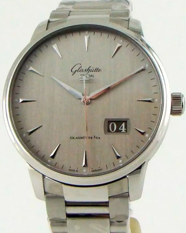 2024 Glashütte Original Senator Navigator 42MM Galvanized Grey Dial Steel Bracelet (1-36-03-03-02-70)