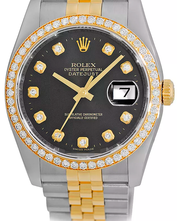 Rolex Datejust 36MM Black Dial Two-Tone Jubilee Bracelet (116243)