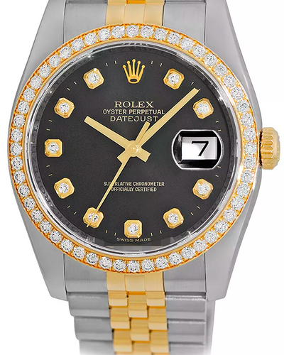 Rolex Datejust 36MM Black Dial Two-Tone Jubilee Bracelet (116243)