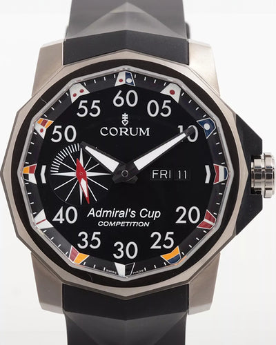 Corum Admiral's Cup Competition 48MM Black Dial Rubber Strap (A690/04309)