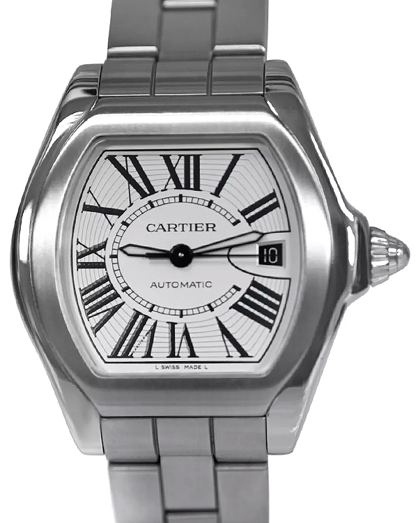 Cartier Roadster 41MM Silver Dial Steel Bracelet (W6206017)