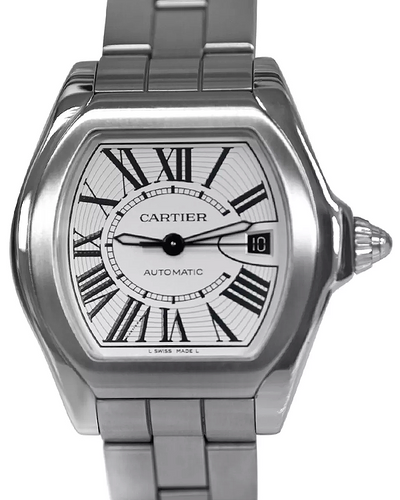 Cartier Roadster 41MM Silver Dial Steel Bracelet (W6206017)