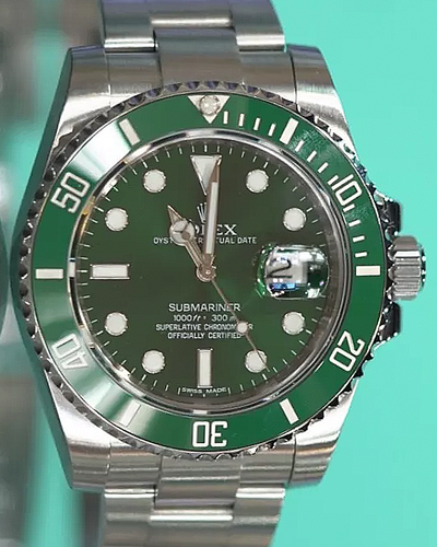 2017 Rolex Submariner Date "Hulk" 40MM Green Dial Oyster Bracelet (116610LV)