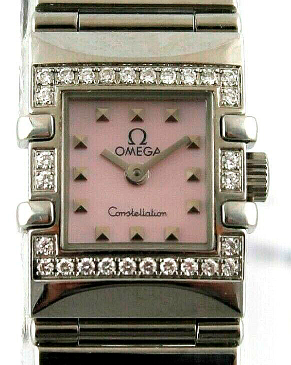 Omega Constellation Quadra 15MM Pink Dial Steel Bracelet (1537.73.00)