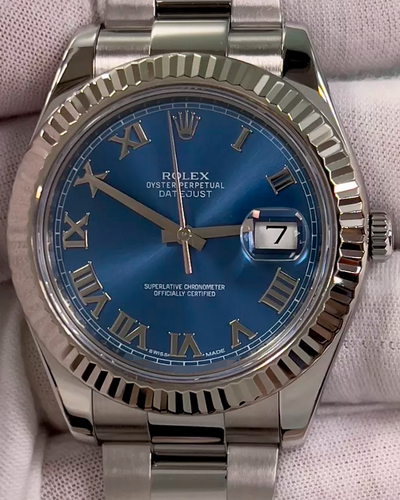 2013 Rolex Datejust II 41MM Blue Dial Oyster Bracelet (116334)