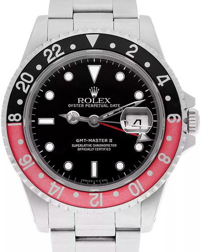 Rolex GMT-Master II "Coke" 40MM Black Dial Oyster Bracelet  (16710)